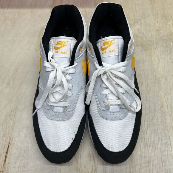 USED sz 12 Nike Air Max 1 Steelers White Gold Black Sneakers FD9082-104 - Picture 12 of 13